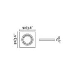 RADÓN ADJUST WHITE RECESSED LAMP SQUARE GU10 FARO – 43396