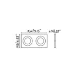 ARGÓN-2 ADJUSTABLE BLACK RECESSED LAMP 2XGU10 FARO – 43413