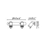 ORLEANS CHROME WALL LAMP 2L FARO – 43525