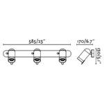 ORLEANS CHROME WALL LAMP 3L FARO – 43528