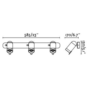 ORLEANS CHROME WALL LAMP 3L FARO – 43528