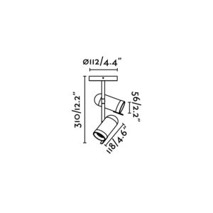 Faro Barcelona Φωτιστικό Οροφής  ORLEANS 2L- 43534