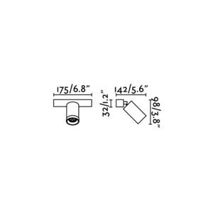 Faro Barcelona Σποτ Φωτιστικό Τοίχου Stan Μαύρο 1xGU10 – 43741