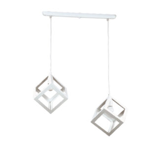 InLight Κρεμαστό φωτιστικό από λευκό μέταλλο (4400-2-WH-ΡΑΓΑ)