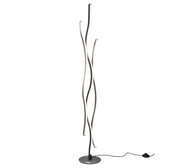 Φωτιστικό Δαπέδου Trio Lighting BLAZE , 28W · 3250lm, 2300+3000+4000K Βουρτσισμένο Αλουμίνιο Μεταλλικό, Step Dimmable, Λειτουργία μνήμης – 441210305