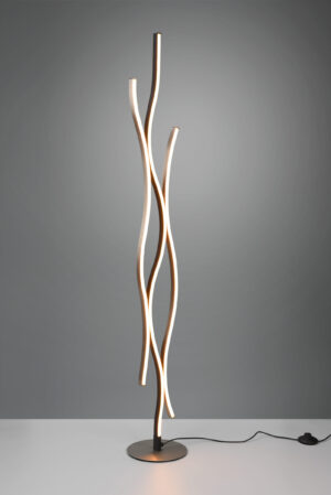 Φωτιστικό Δαπέδου Trio Lighting BLAZE , 28W · 3250lm, 2300+3000+4000K Βουρτσισμένο Αλουμίνιο Μεταλλικό, Step Dimmable, Λειτουργία μνήμης – 441210305