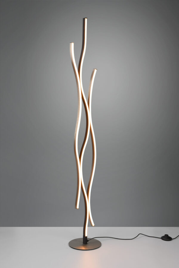 Φωτιστικό Δαπέδου Trio Lighting BLAZE , 28W · 3250lm, 2300+3000+4000K Βουρτσισμένο Αλουμίνιο Μεταλλικό, Step Dimmable, Λειτουργία μνήμης – 441210305