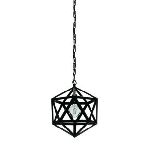 InLight Κρεμαστό φωτιστικό από μαύρο μέταλλο 1XE27 D:30cm (4418-BL)