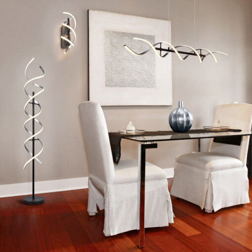 Κρεμαστό Φωτιστικό Trio Lighting SEQUENCE , 45W · 5600lm, 2300+3000+4000K Βουρτσισμένο Αλουμίνιο Αλουμίνιο, Step Dimmable – 341810205