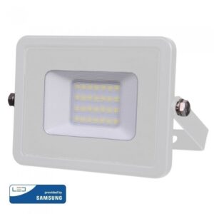 LED Προβολέας 20W V-TAC PRO Samsung Chip Μαύρος 100° 1600lm Λευκός Αδιάβροχος IP65 Φυσικό Λευκό 4000K – 443