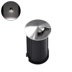 GloboStar® UNDERGROUND-RENA 90661 Χωνευτό Φωτιστικό Σποτ Δαπέδου One Sided LED 1W 115lm 30° DC 24V Αδιάβροχο IP68 Φ5 x Υ9cm Φυσικό Λευκό 4500K – Ανοξείδωτο Ατσάλι – 3 Χρόνια Εγγύηση