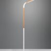 Φωτιστικό Δαπέδου NORRIS Trio Lighting LED 11W 1400lm 3000K Step Dimmable Λευκό Ματ & Ξύλο – 445210131
