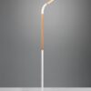 Φωτιστικό Δαπέδου NORRIS Trio Lighting LED 11W 1400lm 3000K Step Dimmable Λευκό Ματ & Ξύλο – 445210131