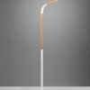 Φωτιστικό Δαπέδου NORRIS Trio Lighting LED 11W 1400lm 3000K Step Dimmable Λευκό Ματ & Ξύλο – 445210131