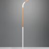 Φωτιστικό Δαπέδου NORRIS Trio Lighting LED 11W 1400lm 3000K Step Dimmable Λευκό Ματ & Ξύλο – 445210131