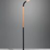 Φωτιστικό Δαπέδου NORRIS Trio Lighting LED 11W 1400lm 3000K Step Dimmable Μαύρο Ματ & Ξύλο – 445210132