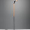 Φωτιστικό Δαπέδου NORRIS Trio Lighting LED 11W 1400lm 3000K Step Dimmable Μαύρο Ματ & Ξύλο – 445210132
