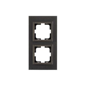 ΠΛΑΙΣΙΟ 2 ΘΕΣΕΩΝ ΑΛΟΥΜΙΝΙΟ ΜΑΥΡΟ EUROLAMP – 152-10871