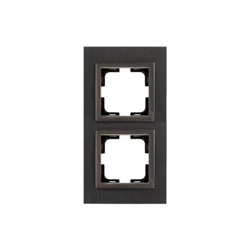 ΠΛΑΙΣΙΟ 2 ΘΕΣΕΩΝ ΑΛΟΥΜΙΝΙΟ ΜΑΥΡΟ EUROLAMP – 152-10871