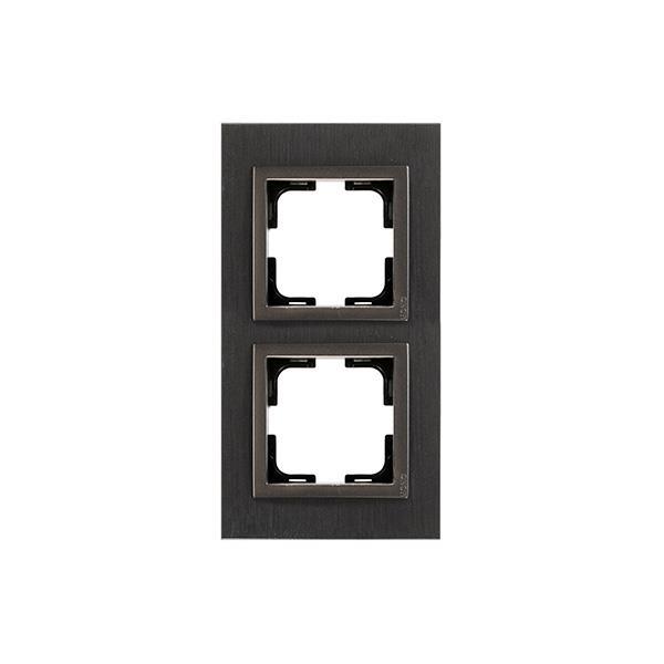 ΠΛΑΙΣΙΟ 2 ΘΕΣΕΩΝ ΑΛΟΥΜΙΝΙΟ ΜΑΥΡΟ EUROLAMP – 152-10871