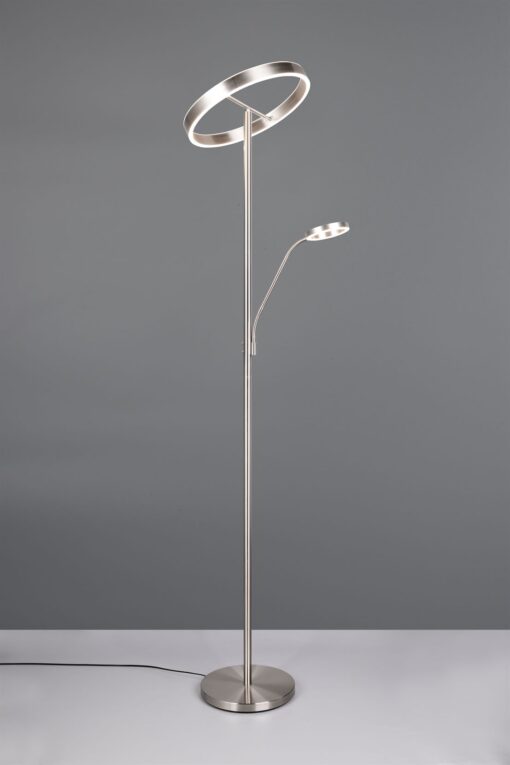 Φωτιστικό Δαπέδου Νίκελ Ματ WILLIS LED 44W 5150lm CCT Dimmable Trio Lighting – 449510207