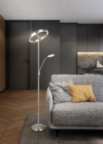 Φωτιστικό Δαπέδου Νίκελ Ματ WILLIS LED 44W 5150lm CCT Dimmable Trio Lighting – 449510207