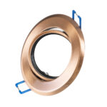 GloboStar® DELTA 77819 Χωνευτό Κινούμενο Στρόγγυλο Σποτ Οροφής για Λάμπα MR16 με Βάση GU5.3 ή GU10 – IP20 – Μεταλλικό – Φ92 x Υ28mm – Χάλκινο – 5 Χρόνια Εγγύηση