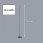 InLight Επιδαπέδιο φωτιστικό LED 24W 3000K από μαύρο μέταλλο D:150cm  (45012)