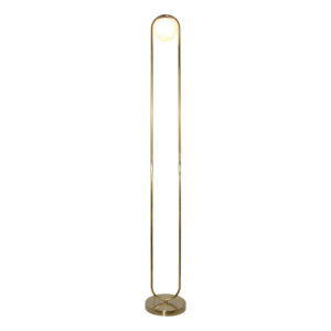 InLight Επιδαπέδιο φωτιστικό σε χρυσαφί χρώμα και λευκή οπαλίνα 1XG9 D:160cm (45016-GL)