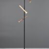 Φωτιστικό Δαπέδου Μαύρο με 3 Σποτ Καφέ-Fawn-Τaupe Fiato Trio Lighting LED 9W CCT 1200lm Dimmable – 452010317