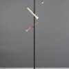 Φωτιστικό Δαπέδου Μαύρο με 3 Σποτ Καφέ-Fawn-Τaupe Fiato Trio Lighting LED 9W CCT 1200lm Dimmable – 452010317
