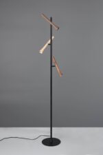 Φωτιστικό Δαπέδου Μαύρο με 3 Σποτ Καφέ-Fawn-Τaupe Fiato Trio Lighting LED 9W CCT 1200lm Dimmable – 452010317