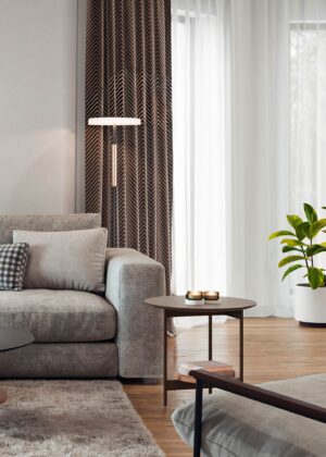 Φωτιστικό Δαπέδου Μαύρο+Καφέ με Λευκό Γυαλί CELESTE LED 15W 1750lm Dimmable Αφής 3000K Trio Lighting – 454910165