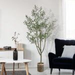 GloboStar® Artificial Garden INDIANA 20585 Διακοσμητικό Πλεκτό Καλάθι – Κασπώ Γλάστρα – Flower Pot Καφέ με Μαύρο Φ19.5 x Υ26cm