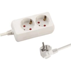 ΠΟΛΥΠΡΙΖΟ 2 ΘΕΣΕΩΝ ΜΕ ΚΑΛΩΔΙΟ 3X1,5mm 1,5m ΜΕ ΠΡΟΣΤΑΣΙΑ ΕΠΑΦΩΝ EUROLAMP 147-62200