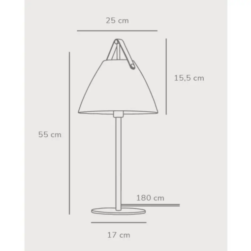Επιτραπέζιο Φωτιστικό DFTP  Strap 1xE27 Μαύρου Χρώματος – 46205003