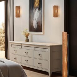 Φωτιστικό Δαπέδου με Φυσικό Ξύλο KARUNI 3x E27 Trio Lighting – 463300330
