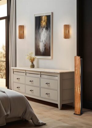 Φωτιστικό Δαπέδου με Φυσικό Ξύλο KARUNI 3x E27 Trio Lighting – 463300330