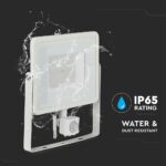 LED Προβολέας με Ανιχνευτή Κίνησης 50W V-TAC PRO Samsung Chip 100° 4000lm Λευκός IP65 Θερμό Λευκό 3000K – 466