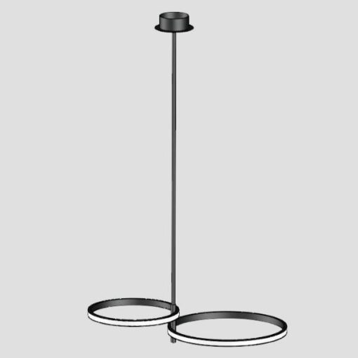 ΦΩΤΙΣΤΙΚΟ ΚΡΕΜΑΣΤΟ 2ΦΩΤΟ LED 30W  ΜΑΥΡΟ EUROLAMP 144-10029