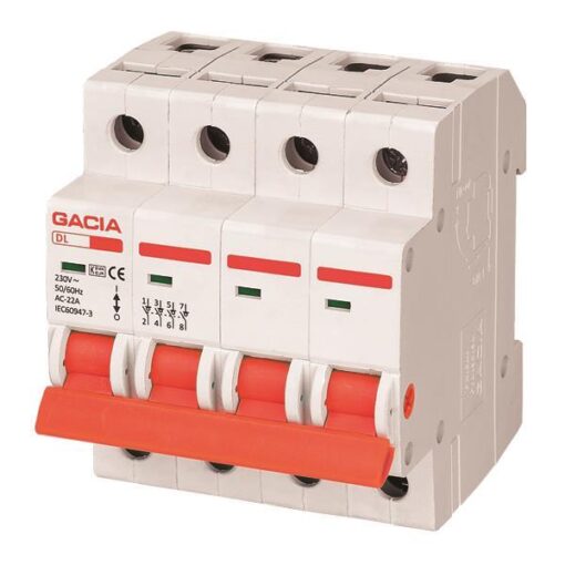 ΡΑΓΟΔΙΑΚΟΠΤΗΣ 4Χ40A GACIA EUROLAMP – 500-43611