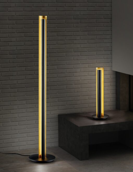 Φωτιστικό Δαπέδου Trio Lighting LED 15W  Μαύρο Μεταλλικό Step Dimmable 1450lm 3000K  474410179