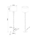 Φωτιστικό Δαπέδου Trio Lighting LED 7W  Νίκελ Ματ Μεταλλικό 600lm 3000K  475310307