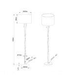 Φωτιστικό Δαπέδου Trio Lighting LED 7W  Χρυσό Μεταλλικό 600lm 3000K  475310379