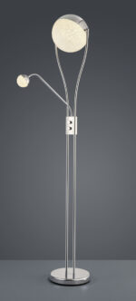 Φωτιστικό Δαπέδου Trio Lighting LED 22W  Χρώμιο Μεταλλικό Dimmable 2000lm 3000K  478310206