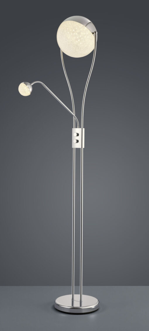 Φωτιστικό Δαπέδου Trio Lighting LED 22W  Χρώμιο Μεταλλικό Dimmable 2000lm 3000K  478310206