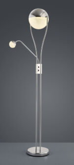 Φωτιστικό Δαπέδου Trio Lighting LED 22W  Χρώμιο Μεταλλικό Dimmable 2000lm 3000K  478310206