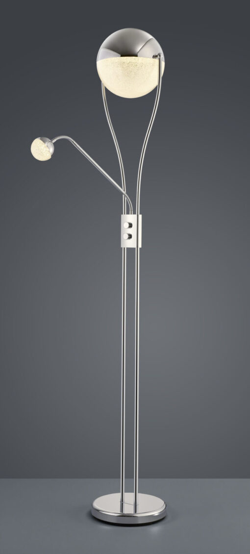 Φωτιστικό Δαπέδου Trio Lighting LED 22W  Χρώμιο Μεταλλικό Dimmable 2000lm 3000K  478310206