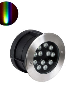GloboStar® UNDERWATER-JULIA 90570 Υποβρύχιο Χωνευτό Φωτιστικό Σποτ Ειδικό για Σιντριβάνια LED 12W 1020lm 15° DC 24V Αδιάβροχο IP68 Φ18 x Υ11.2cm RGBW DMX512 – Ανοξείδωτο Ατσάλι – 3 Years Warranty