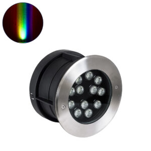 GloboStar® UNDERWATER-JULIA 90570 Υποβρύχιο Χωνευτό Φωτιστικό Σποτ Ειδικό για Σιντριβάνια LED 12W 1020lm 15° DC 24V Αδιάβροχο IP68 Φ18 x Υ11.2cm RGBW DMX512 – Ανοξείδωτο Ατσάλι – 3 Years Warranty